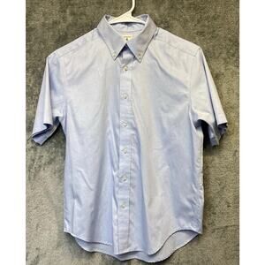 Land’s End Boys Short Sleeve Oxford Button Down Dress Shirt Size 12